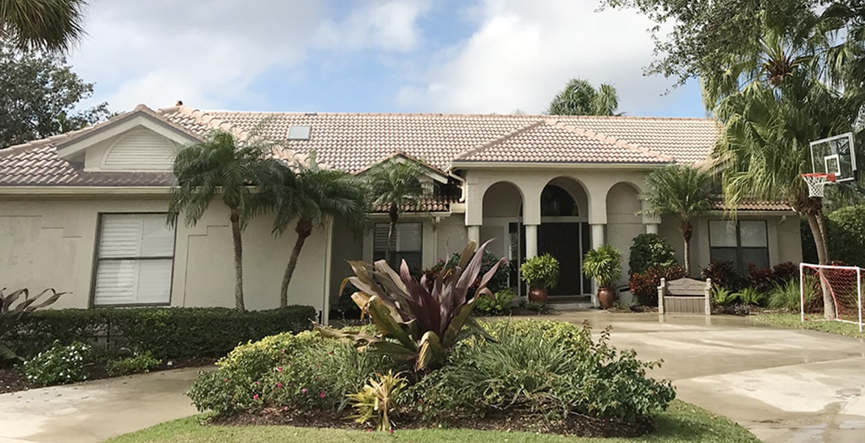 Roof cleaning by Collier County Pressure Cleaning